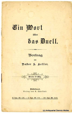 Ein Wort über das Duell : Vortrag