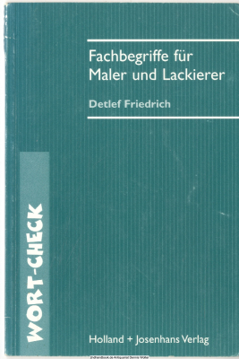 Fachbegriffe für Maler und Lackierer