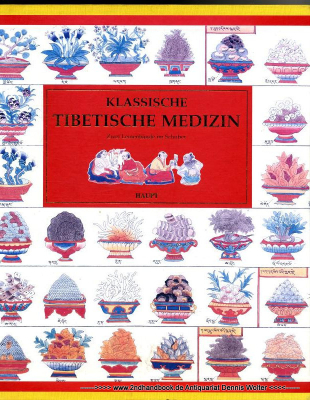 Klassische tibetische Medizin : Illustrationen der Abhandlung Blauer Beryll von Sangye Gyamtso (1653 - 1705). Zwei Leinenbände im Schuber