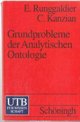 Grundprobleme der analytischen Ontologie
