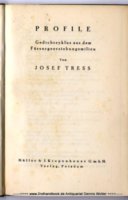 Profile : Gedichtzyklus aus Fürsorgeerziehungsmilieu