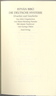 Die deutsche Hysterie : Ursachen und Geschichte