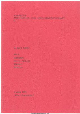 Was ernten rote Adler Tirol? Ethos?