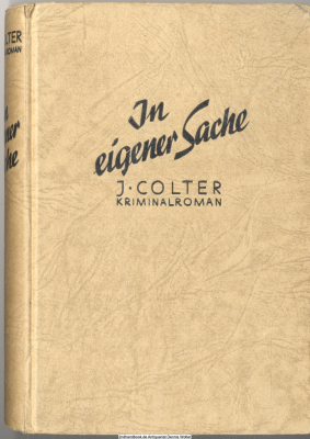 In eigener Sache : Kriminalroman