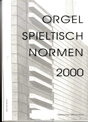 Orgelspieltischnormen 2000