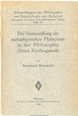 Die Verzweiflung als metaphysisches Phänomen in der Philosophie Sören Kierkegaards