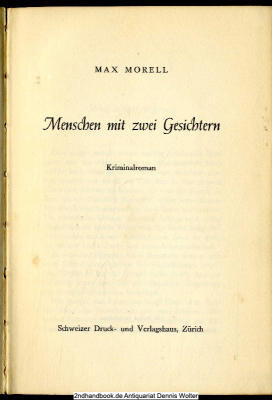 Menschen mit zwei Gesichtern : Kriminalroman