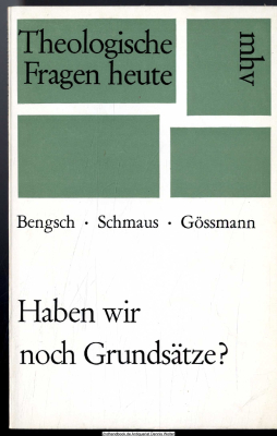 Haben wir noch Grundsätze?