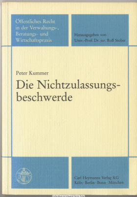 Die Nichtzulassungsbeschwerde : das Beschwerdeverfahren nach der FGO, der VwGO und dem SGG