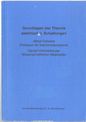 Grundlagen der Theorie elektrischer Schaltungen