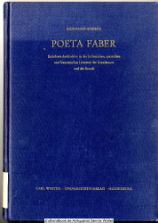 Poeta Faber : Erdichtete Architektur in d. italien., span. u. franz. Literatur d. Renaissance u. d. Barock