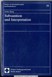 Subsumtion und Interpretation