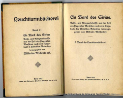 An Bord des Sirius : Reise- u. Kriegserlebnisse aus d. Zeit d. fliegenden Menschen nach d. Tagebuch d. Volatilius Volantius