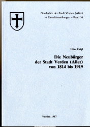 Die Neubürger der Stadt Verden (Aller) von 1814 bis 1919