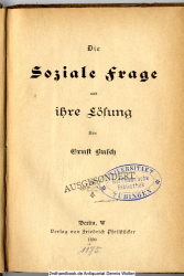 Die soziale Frage und ihre Lösung