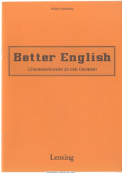 Better English. Lösungsangaben zu den Übungen