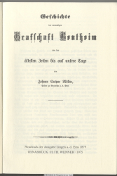 Geschichte der vormaligen Grafschaft Bentheim von den ältesten Zeiten bis auf unsere Tage