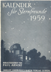 Kalender für Sternfreunde 1959