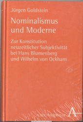 Nominalismus und Moderne : zur Konstitution neuzeitlicher Subjektivität bei Hans Blumenberg und Wilhelm von Ockham